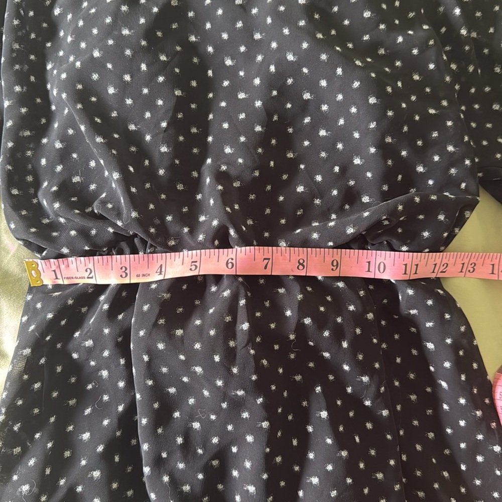 Express Black Polka Dot Dress - Picture 7 of 8